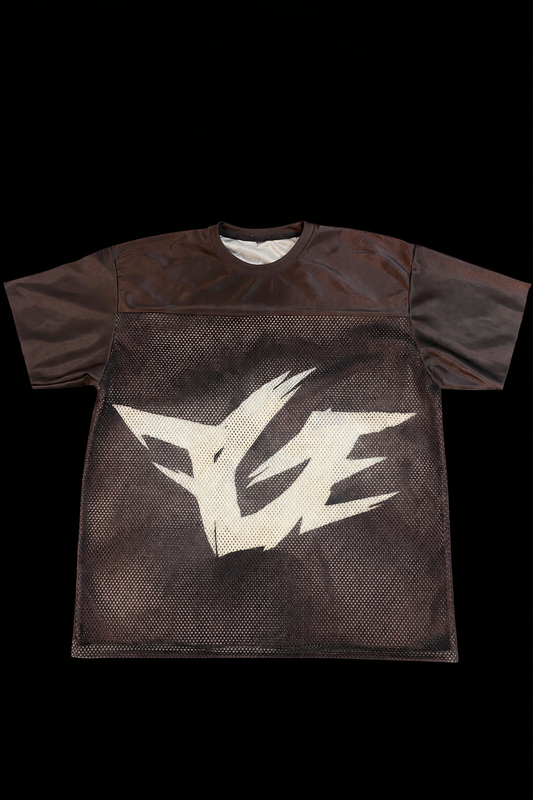 brown and white FGE jersey